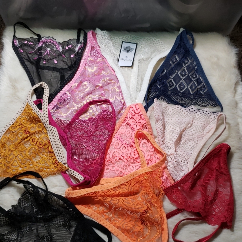 11 pairs of multi colored Women's gstring underwea